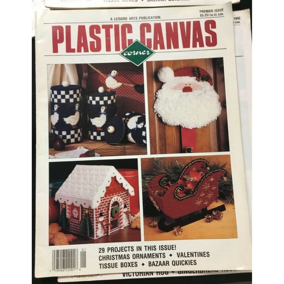 Plastic Canvas Corner Magazine Lot of 4 Crafts Projects - Picture 2 of 9
